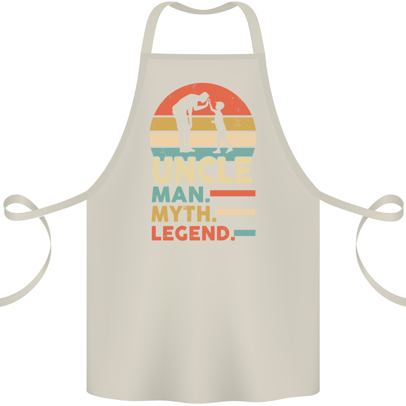 Uncle Man Myth Legend Funny Fathers Day Cotton Apron 100% Organic Natural