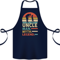Uncle Man Myth Legend Funny Fathers Day Cotton Apron 100% Organic Navy Blue