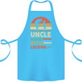 Uncle Man Myth Legend Funny Fathers Day Cotton Apron 100% Organic Turquoise