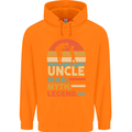 Uncle Man Myth Legend Funny Fathers Day Mens 80% Cotton Hoodie Orange