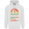 Uncle Man Myth Legend Funny Fathers Day Mens 80% Cotton Hoodie White