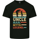 Uncle Man Myth Legend Funny Fathers Day Mens Cotton T-Shirt Tee Top Black