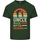 Uncle Man Myth Legend Funny Fathers Day Mens Cotton T-Shirt Tee Top Forest Green