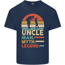 Uncle Man Myth Legend Funny Fathers Day Mens Cotton T-Shirt Tee Top Navy Blue