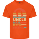 Uncle Man Myth Legend Funny Fathers Day Mens Cotton T-Shirt Tee Top Orange