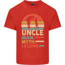 Uncle Man Myth Legend Funny Fathers Day Mens Cotton T-Shirt Tee Top Red