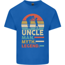 Uncle Man Myth Legend Funny Fathers Day Mens Cotton T-Shirt Tee Top Royal Blue