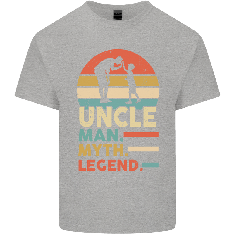 Uncle Man Myth Legend Funny Fathers Day Mens Cotton T-Shirt Tee Top Sports Grey