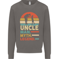 Uncle Man Myth Legend Funny Fathers Day Mens Sweatshirt Jumper Charcoal