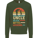 Uncle Man Myth Legend Funny Fathers Day Mens Sweatshirt Jumper Forest Green