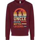 Uncle Man Myth Legend Funny Fathers Day Mens Sweatshirt Jumper Maroon