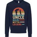 Uncle Man Myth Legend Funny Fathers Day Mens Sweatshirt Jumper Navy Blue