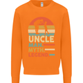 Uncle Man Myth Legend Funny Fathers Day Mens Sweatshirt Jumper Orange