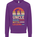 Uncle Man Myth Legend Funny Fathers Day Mens Sweatshirt Jumper Purple