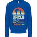 Uncle Man Myth Legend Funny Fathers Day Mens Sweatshirt Jumper Royal Blue