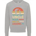 Uncle Man Myth Legend Funny Fathers Day Mens Sweatshirt Jumper Sports Grey