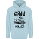Uncle & Nephew Best Friends Uncle's Day Childrens Kids Hoodie Light Blue