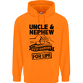 Uncle & Nephew Best Friends Uncle's Day Childrens Kids Hoodie Orange