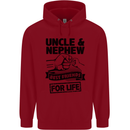 Uncle & Nephew Best Friends Uncle's Day Childrens Kids Hoodie Red