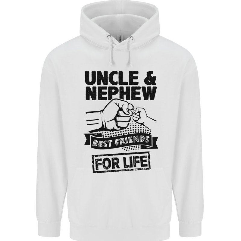 Uncle & Nephew Best Friends Uncle's Day Childrens Kids Hoodie White