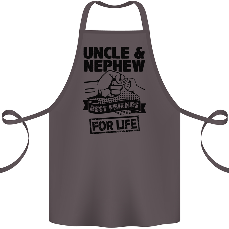 Uncle & Nephew Best Friends Uncle's Day Cotton Apron 100% Organic Dark Grey