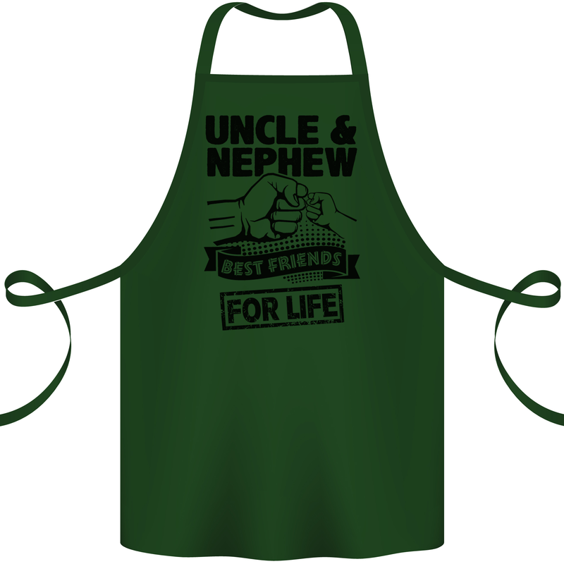 Uncle & Nephew Best Friends Uncle's Day Cotton Apron 100% Organic Forest Green