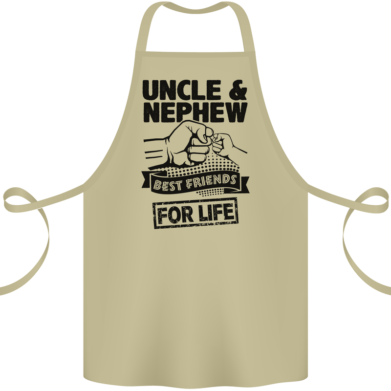 Uncle & Nephew Best Friends Uncle's Day Cotton Apron 100% Organic Khaki