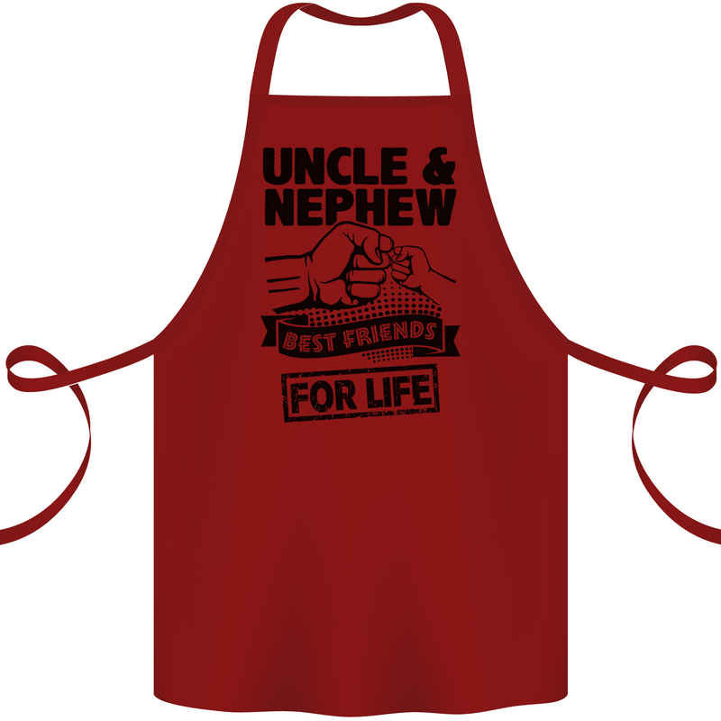 Uncle & Nephew Best Friends Uncle's Day Cotton Apron 100% Organic Maroon