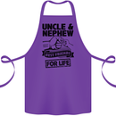 Uncle & Nephew Best Friends Uncle's Day Cotton Apron 100% Organic Purple