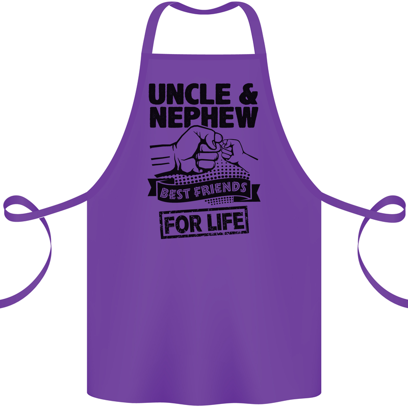 Uncle & Nephew Best Friends Uncle's Day Cotton Apron 100% Organic Purple