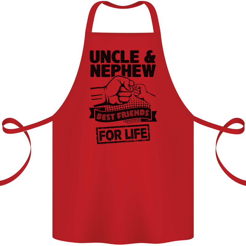 Uncle & Nephew Best Friends Uncle's Day Cotton Apron 100% Organic Red