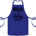 Uncle & Nephew Best Friends Uncle's Day Cotton Apron 100% Organic Royal Blue