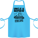 Uncle & Nephew Best Friends Uncle's Day Cotton Apron 100% Organic Turquoise