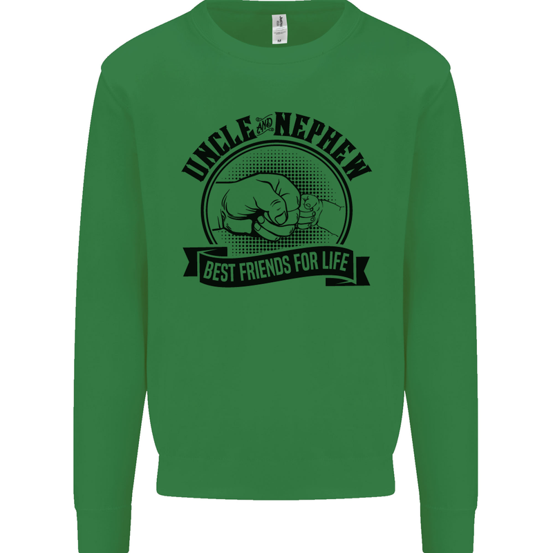 Uncle & Nephew Best Friends Uncle's Day Kids Sweatshirt Jumper Irish Green