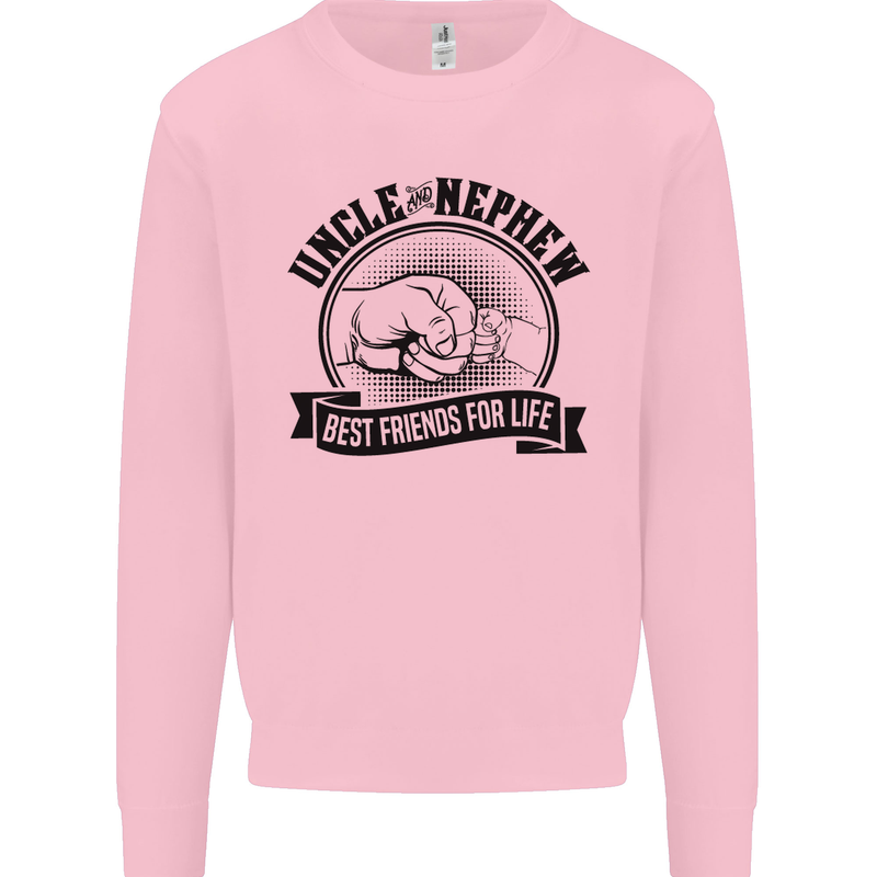 Uncle & Nephew Best Friends Uncle's Day Kids Sweatshirt Jumper Light Pink