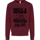 Uncle & Nephew Best Friends Uncle's Day Kids Sweatshirt Jumper Maroon