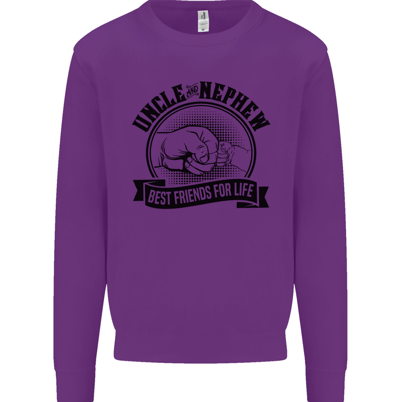 Uncle & Nephew Best Friends Uncle's Day Kids Sweatshirt Jumper Purple