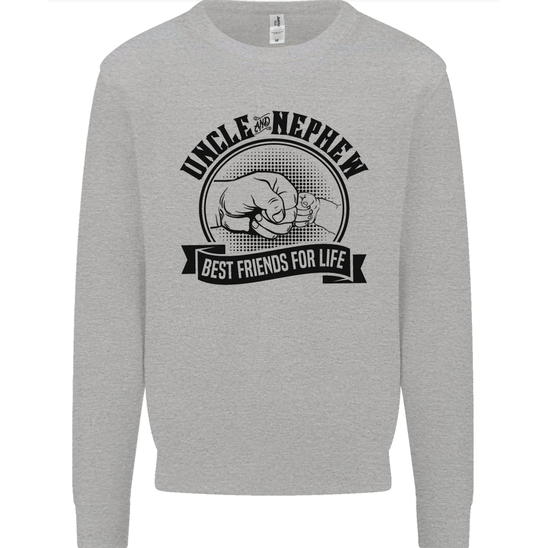 Uncle & Nephew Best Friends Uncle's Day Kids Sweatshirt Jumper Sports Grey