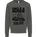 Uncle & Nephew Best Friends Uncle's Day Kids Sweatshirt Jumper Storm Grey