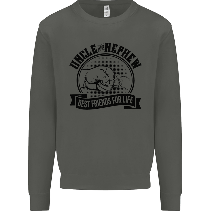 Uncle & Nephew Best Friends Uncle's Day Kids Sweatshirt Jumper Storm Grey