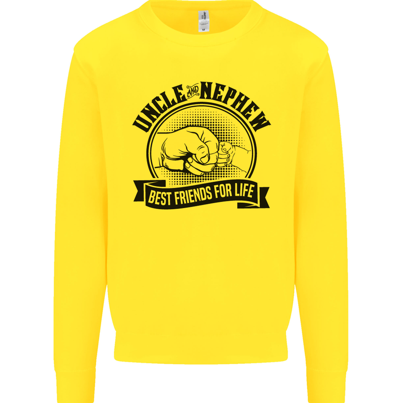 Uncle & Nephew Best Friends Uncle's Day Kids Sweatshirt Jumper Yellow