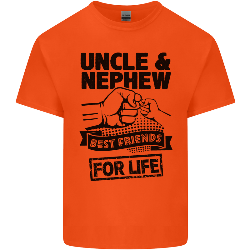 Uncle & Nephew Best Friends Uncle's Day Kids T-Shirt Childrens Orange