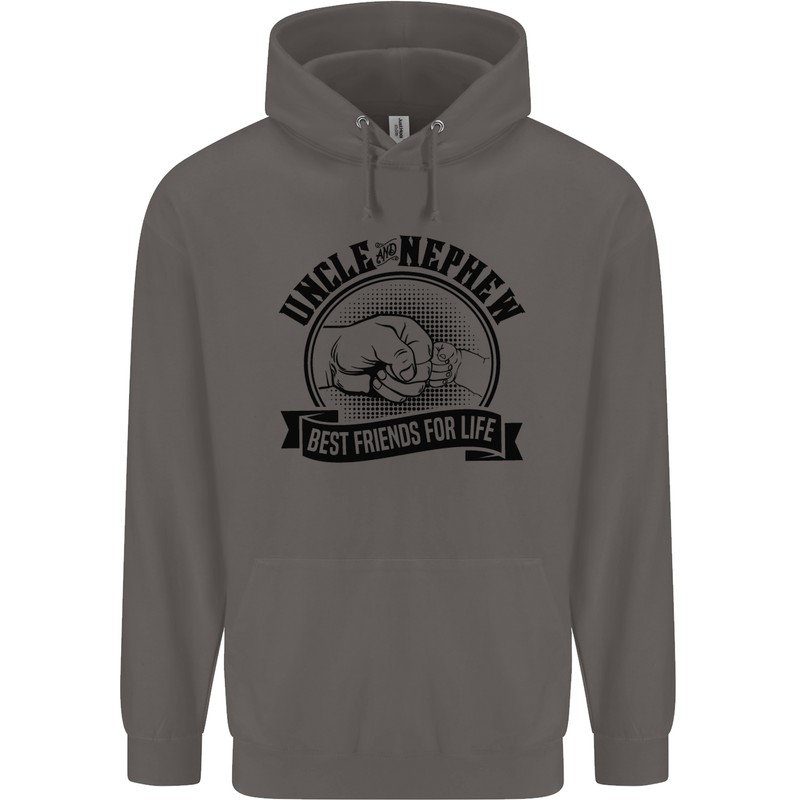Uncle & Nephew Best Friends Uncle's Day Mens 80% Cotton Hoodie Charcoal
