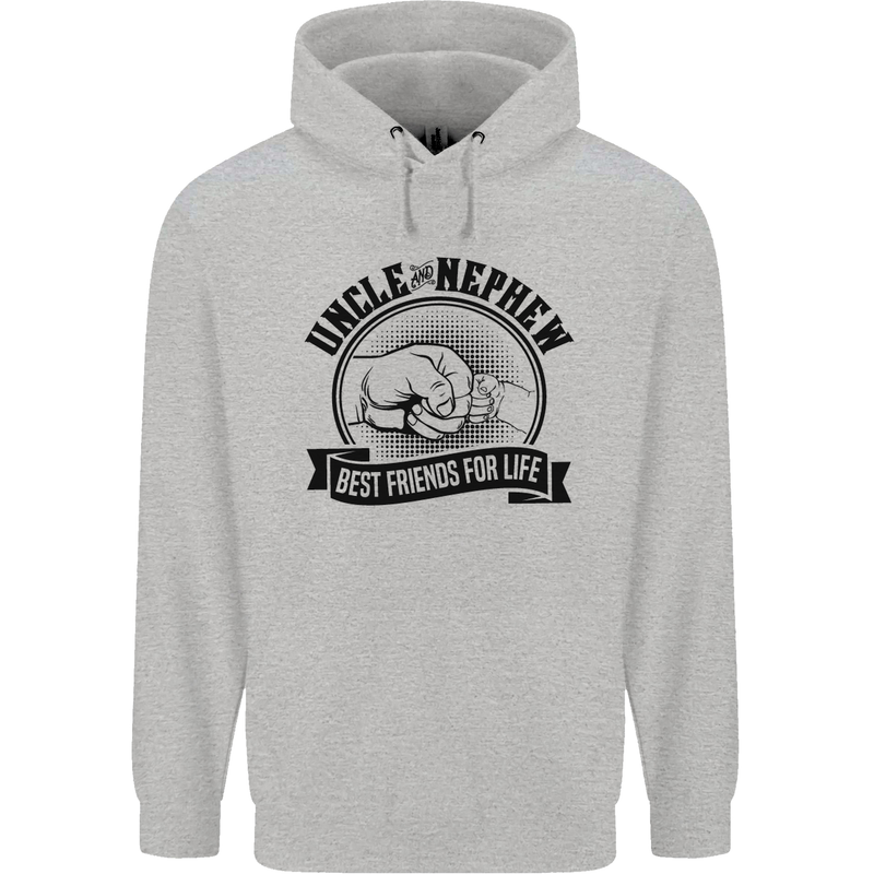Uncle & Nephew Best Friends Uncle's Day Mens 80% Cotton Hoodie Sports Grey