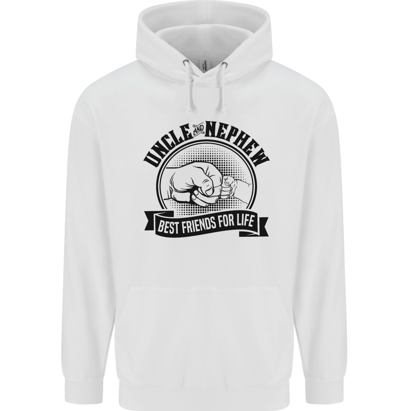Uncle & Nephew Best Friends Uncle's Day Mens 80% Cotton Hoodie White