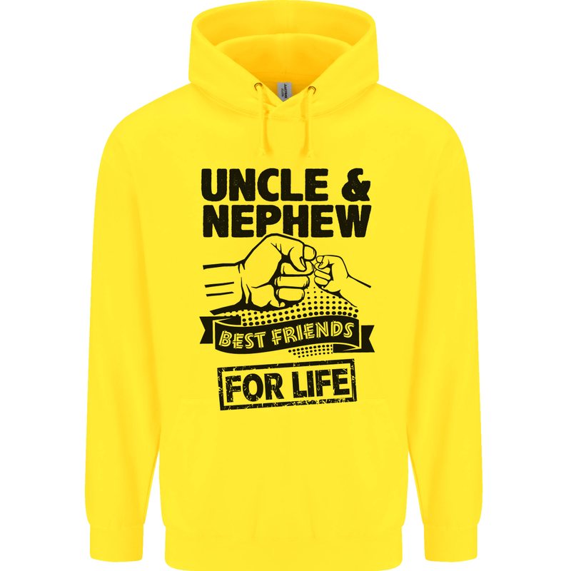 Uncle & Nephew Best Friends Uncle's Day Mens 80% Cotton Hoodie Yellow