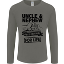 Uncle & Nephew Best Friends Uncle's Day Mens Long Sleeve T-Shirt Charcoal