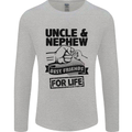 Uncle & Nephew Best Friends Uncle's Day Mens Long Sleeve T-Shirt Sports Grey