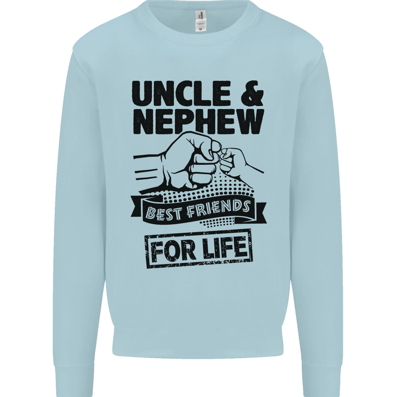 Uncle & Nephew Best Friends Uncle's Day Mens Sweatshirt Jumper Light Blue