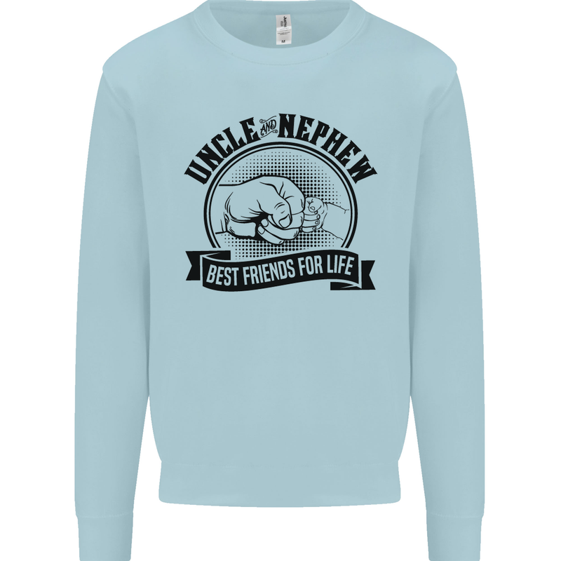 Uncle & Nephew Best Friends Uncle's Day Mens Sweatshirt Jumper Light Blue